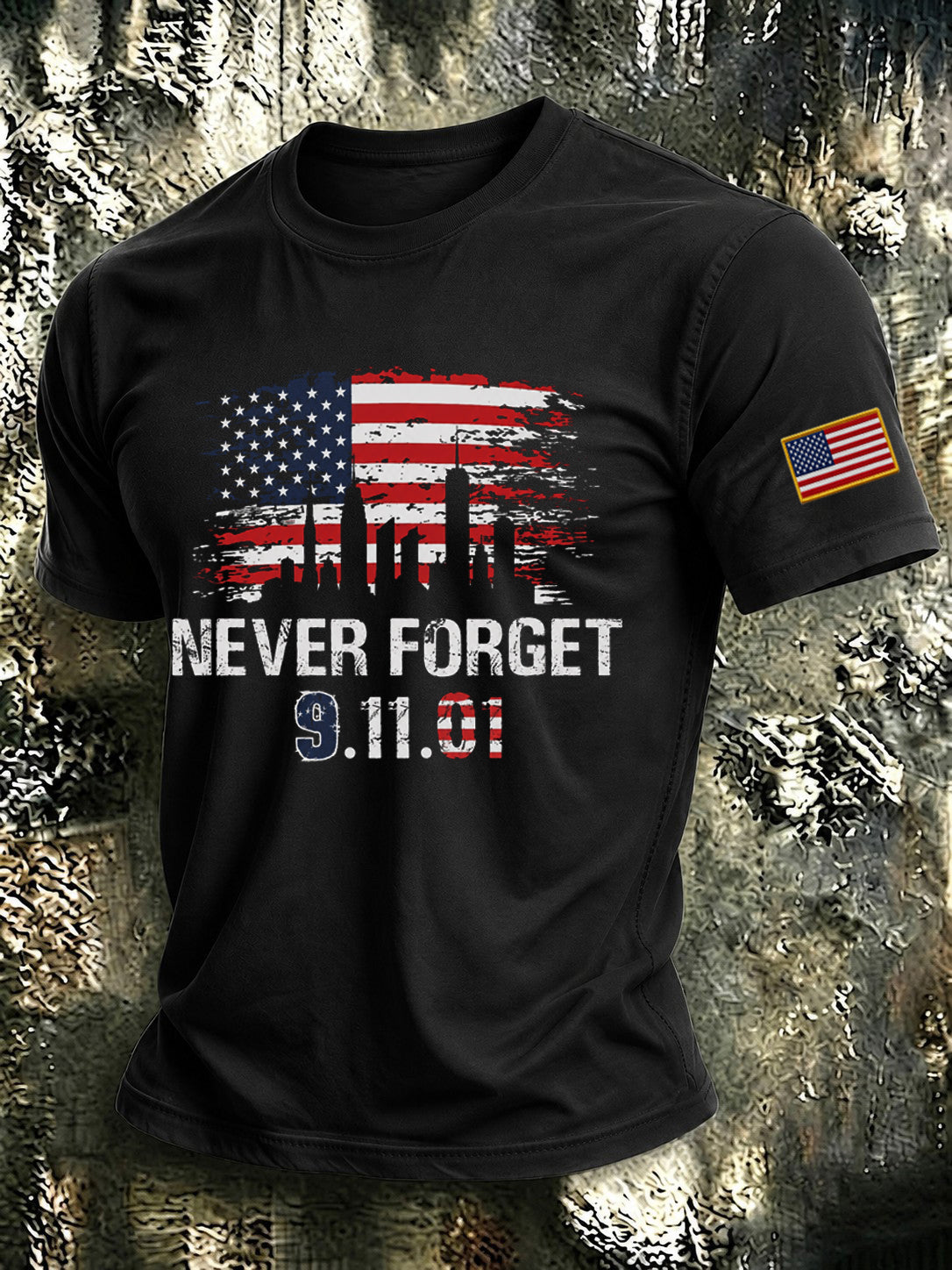 Men's 9.11 Never Forget Printed T-shirt gracestitchs