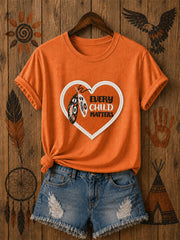 Women's Every Child Matters Printed Casual T-Shirt gracestitchs