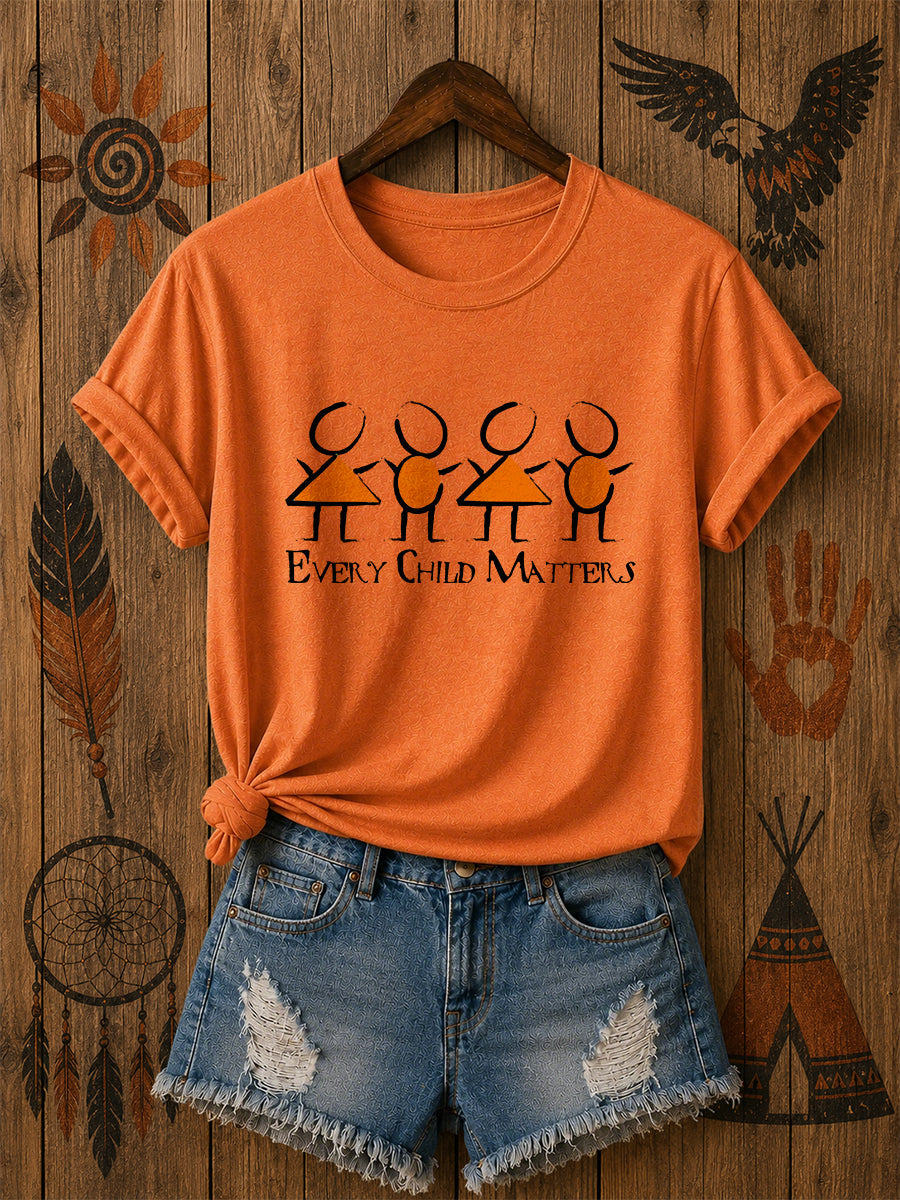 Women's Every Child Matters Printed Casual T-Shirt gracestitchs
