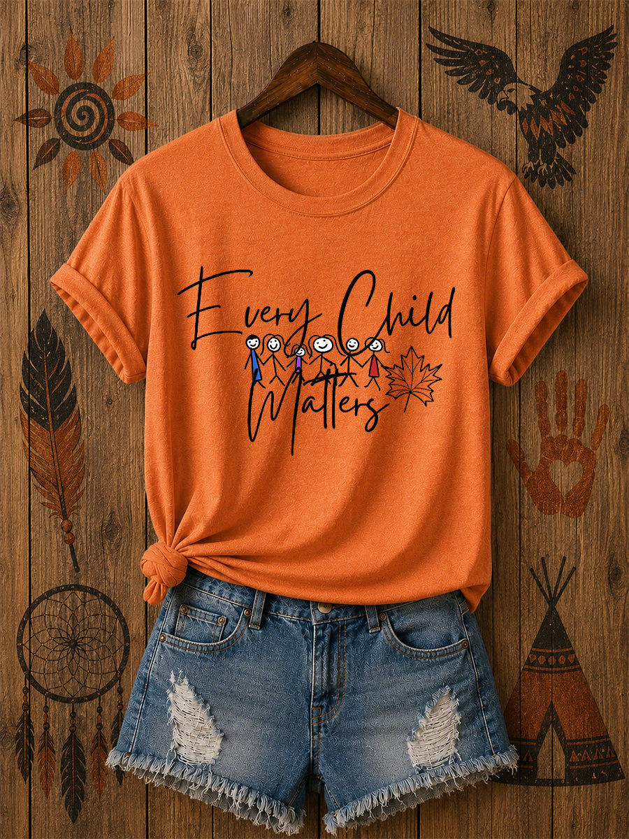 Women's Every Child Matters Printed Casual T-Shirt gracestitchs