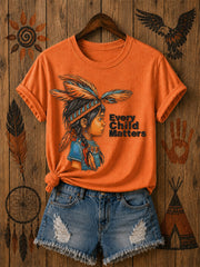 Women's Every Child Matters Printed Casual T-Shirt gracestitchs