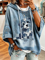 Women's Cute Dog Print Casual Top