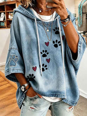 Women's Paw Print Casual Top