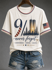 Women's American Patriot Day Short-sleeved T-shirt gracestitchs