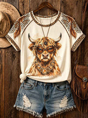 Women's Highland Cow Casual T-Shirts