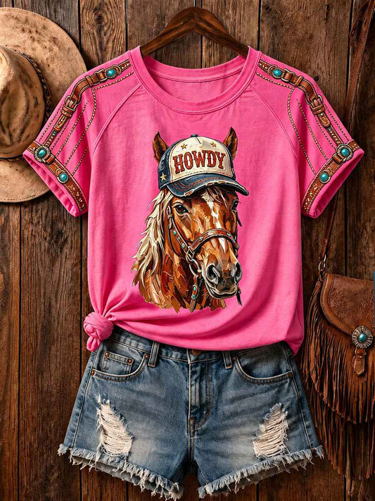 Women's Western Horse Casual T-Shirts
