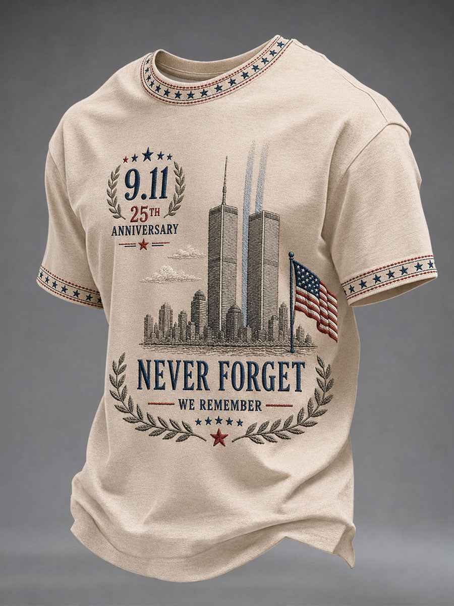 Men's 9.11 25th Anniversary Never Forget Short Sleeves T-shirt