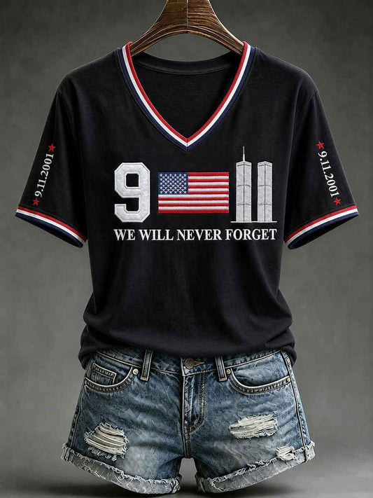 Women's 9.11 We Will Never Forget Short-sleeved T-shirt