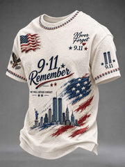 Men's 9.11 Never Forget We Remember Short Sleeves T-shirt