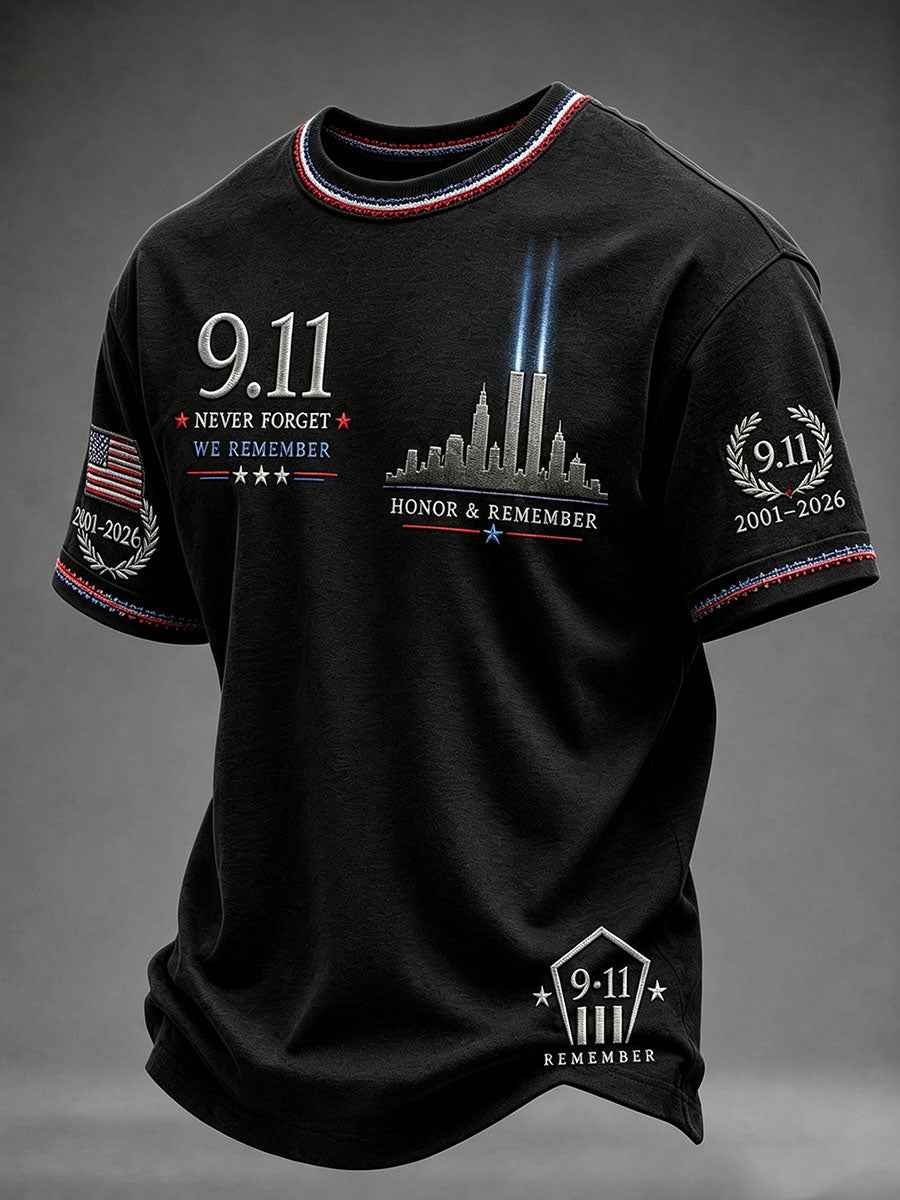 Men's 9.11 Never Forget We Remember Short Sleeves T-shirt