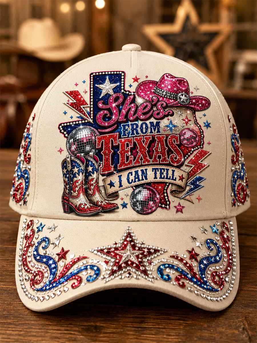 Unisex She's From Texas I Can Tell Print Hat