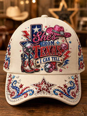 Unisex She's From Texas I Can Tell Print Hat