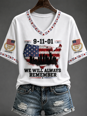 Women's America's 9/11 Patriot Day Short-sleeved T-shirt gracestitchs