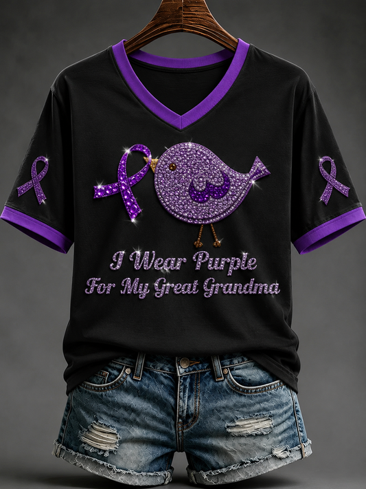Women's Alzheimer's Disease Short-sleeved T-shirt gracestitchs