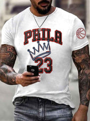 Men's Gift For Basketball Fans No.23 Print Casual Tee