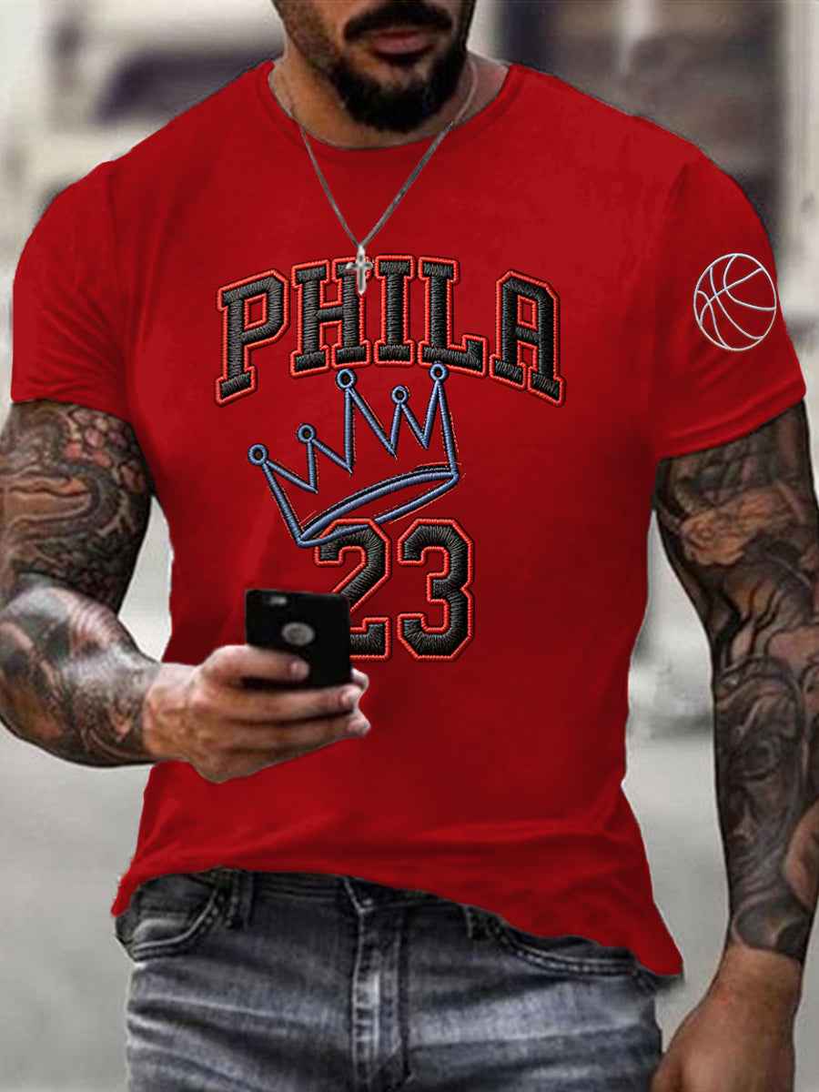 Men's Gift For Basketball Fans No.23 Print Casual Tee