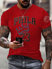 Men's Gift For Basketball Fans No.23 Print Casual Tee