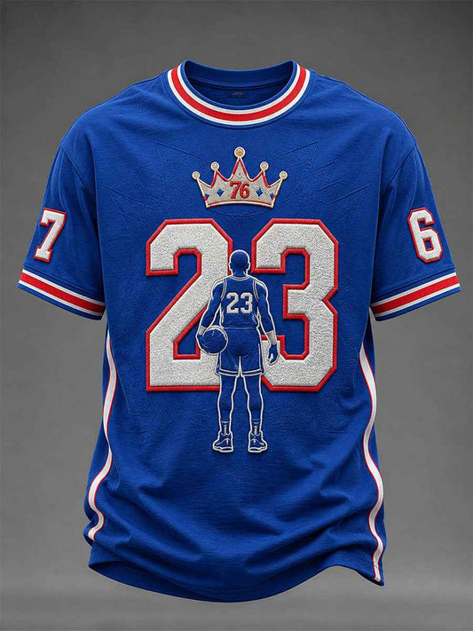 Men's Gift For Basketball Fans No.23 Print Casual Tee