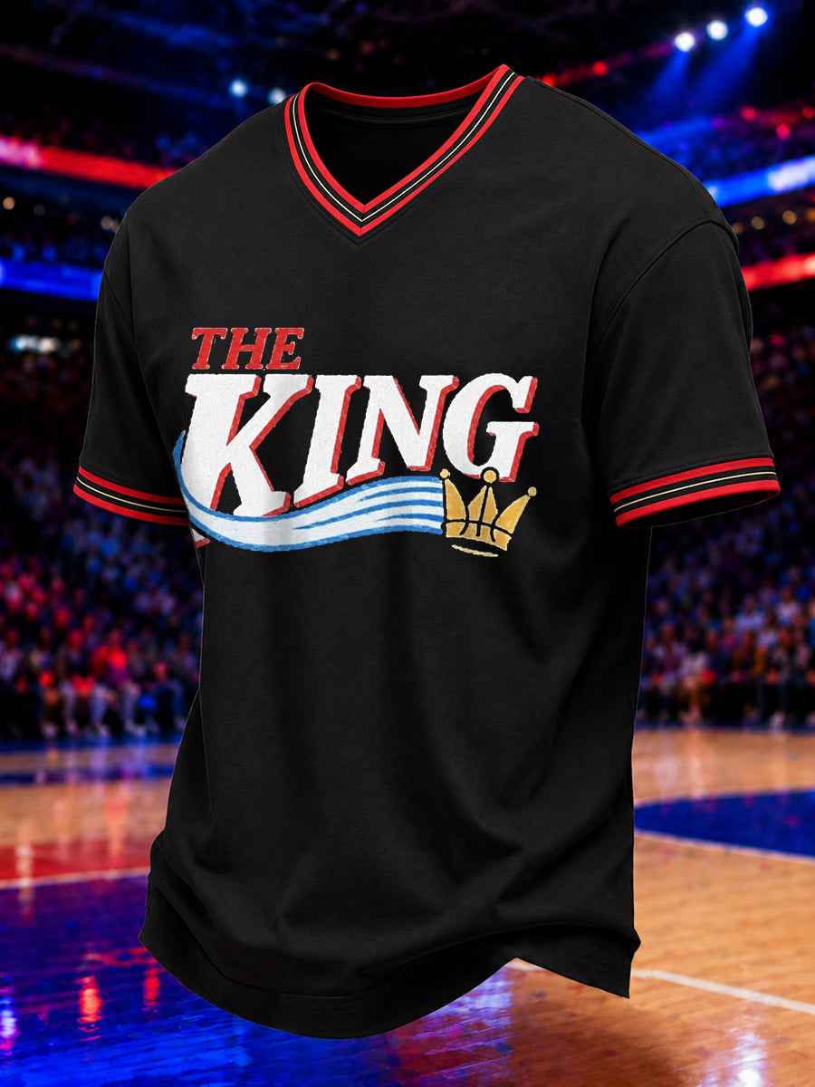 Men's Basketball Fan Graphic V-neck T-shirt