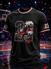 Men's America Basketball Printed T-shirt