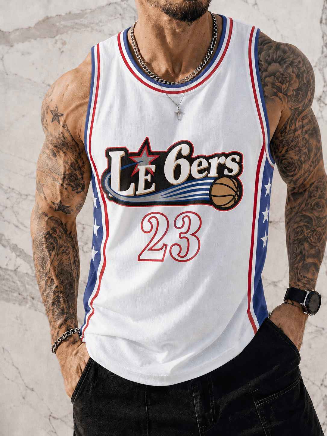 Men's Basketball 23 Printed Racket Vest