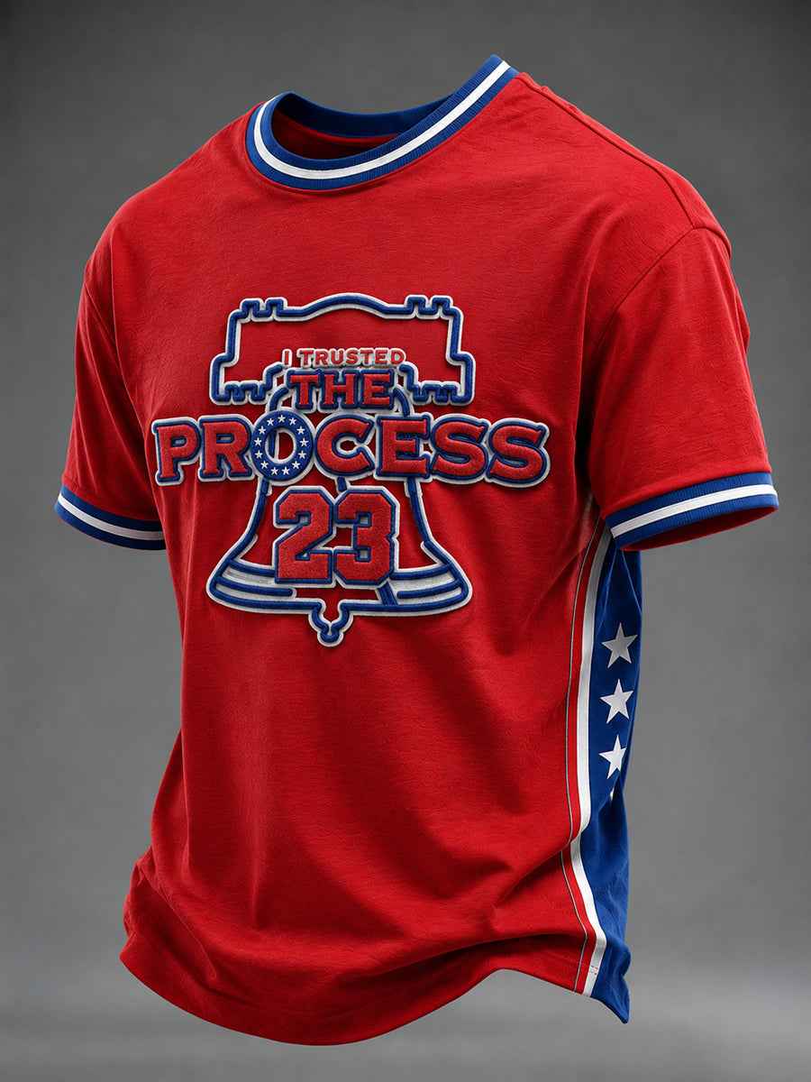 Men's America Basketball Printed T-shirt