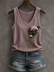 Women's Lovely Pug Tank Top