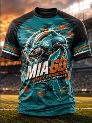 Men's Rugby Fan Miami 60 Printed short sleeve t-shirt gracestitchs