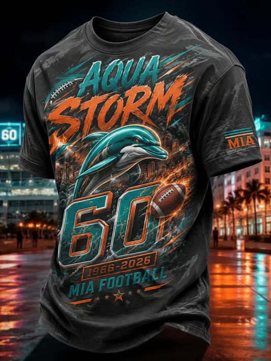 Men's Rugby Fan Miami 60 Printed short sleeves t-shirt gracestitchs