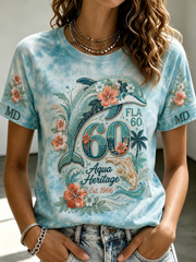 Women's Rugby Fan Miami 60 Printed short-sleeved T-shirt gracestitchs