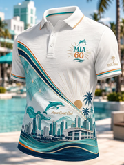 Men's Rugby Fan Miami 60 Printed polo shirt gracestitchs