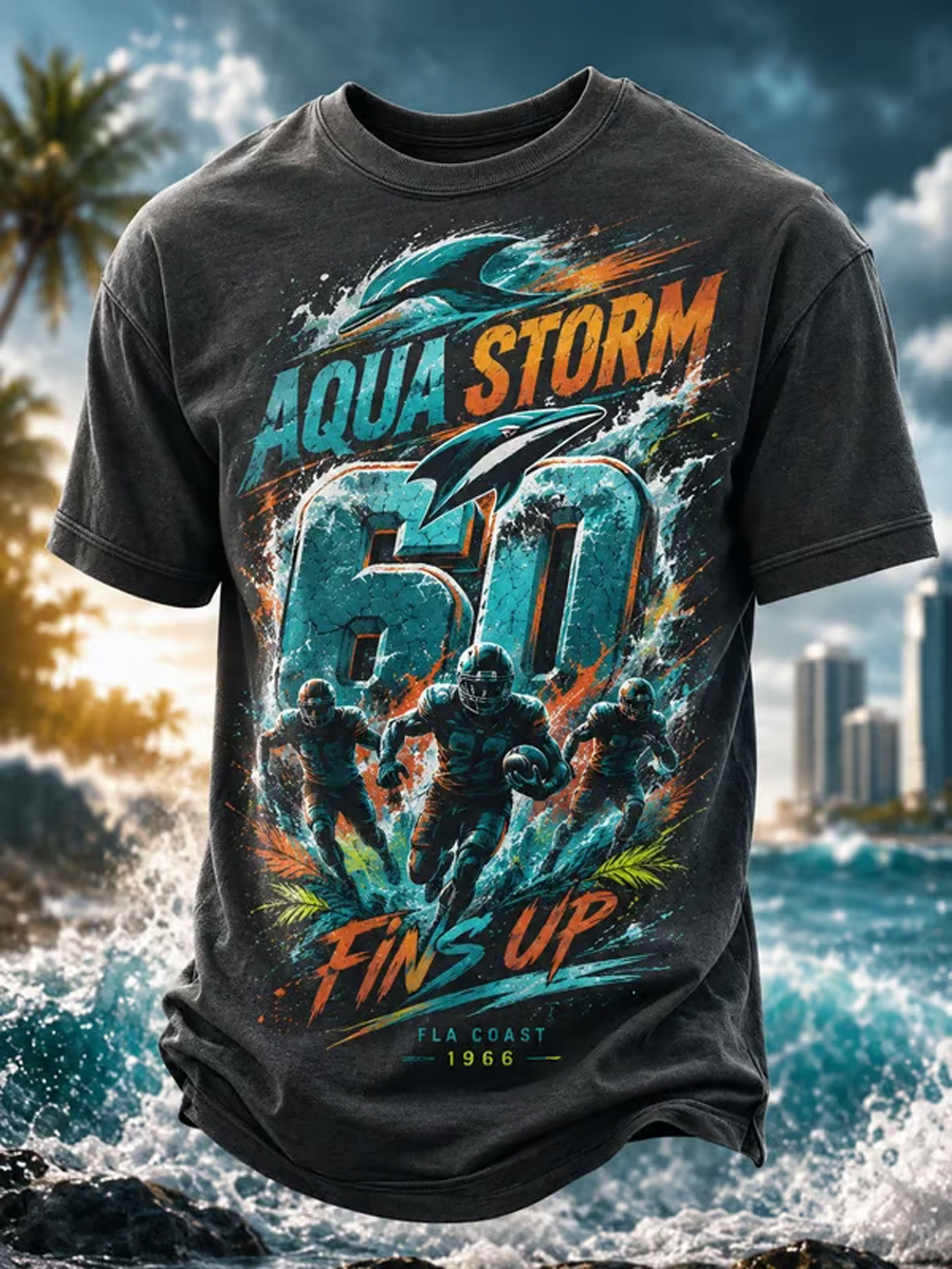Men's Rugby Fan Miami 60 Printed short sleeves t-shirt gracestitchs