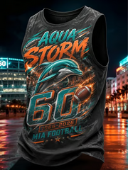 Men's Rugby Fan Miami 60 Printed Casual Tank Top gracestitchs