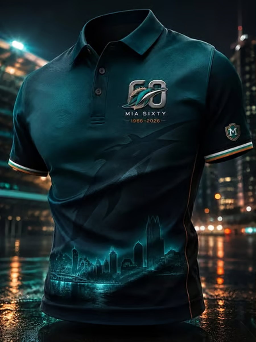 Men's Rugby Fan Miami 60 Printed polo shirt gracestitchs