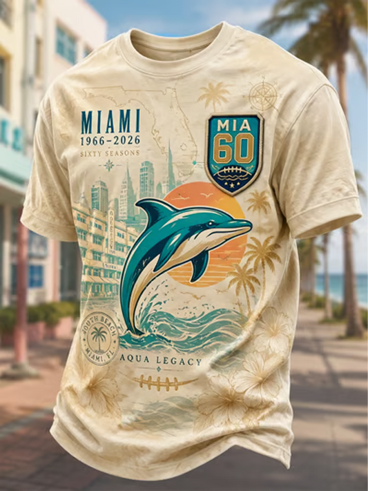 Men's Rugby Fan Miami 60 Printed short sleeves t-shirt gracestitchs