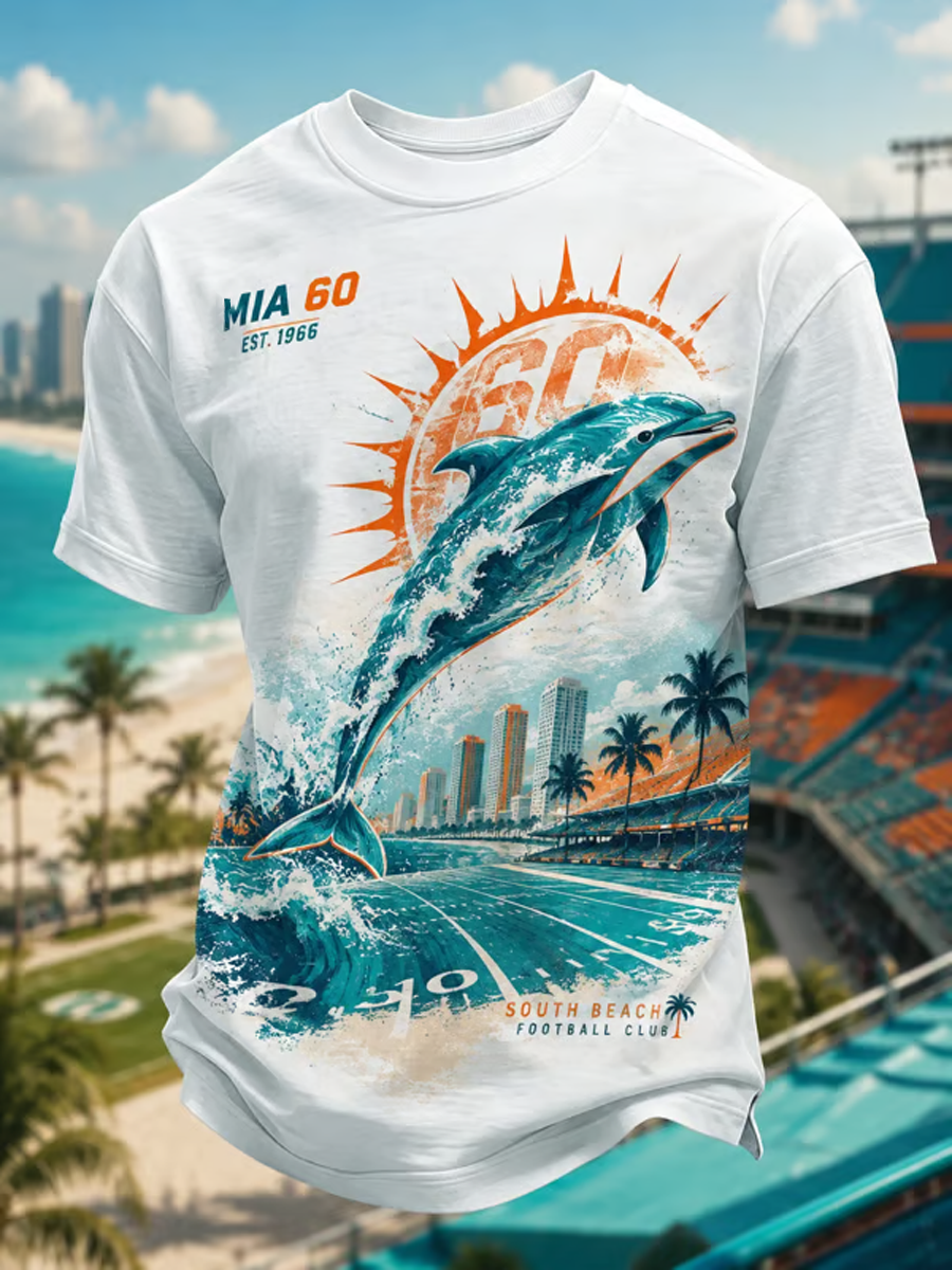 Men's Rugby Fan Miami 60 Printed short sleeves t-shirt gracestitchs