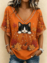 Women's Fall Animal Print T-Shirt gracestitchs