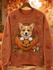 Women's Autumn Casual Animal Print Crewneck Sweatshirt gracestitchs