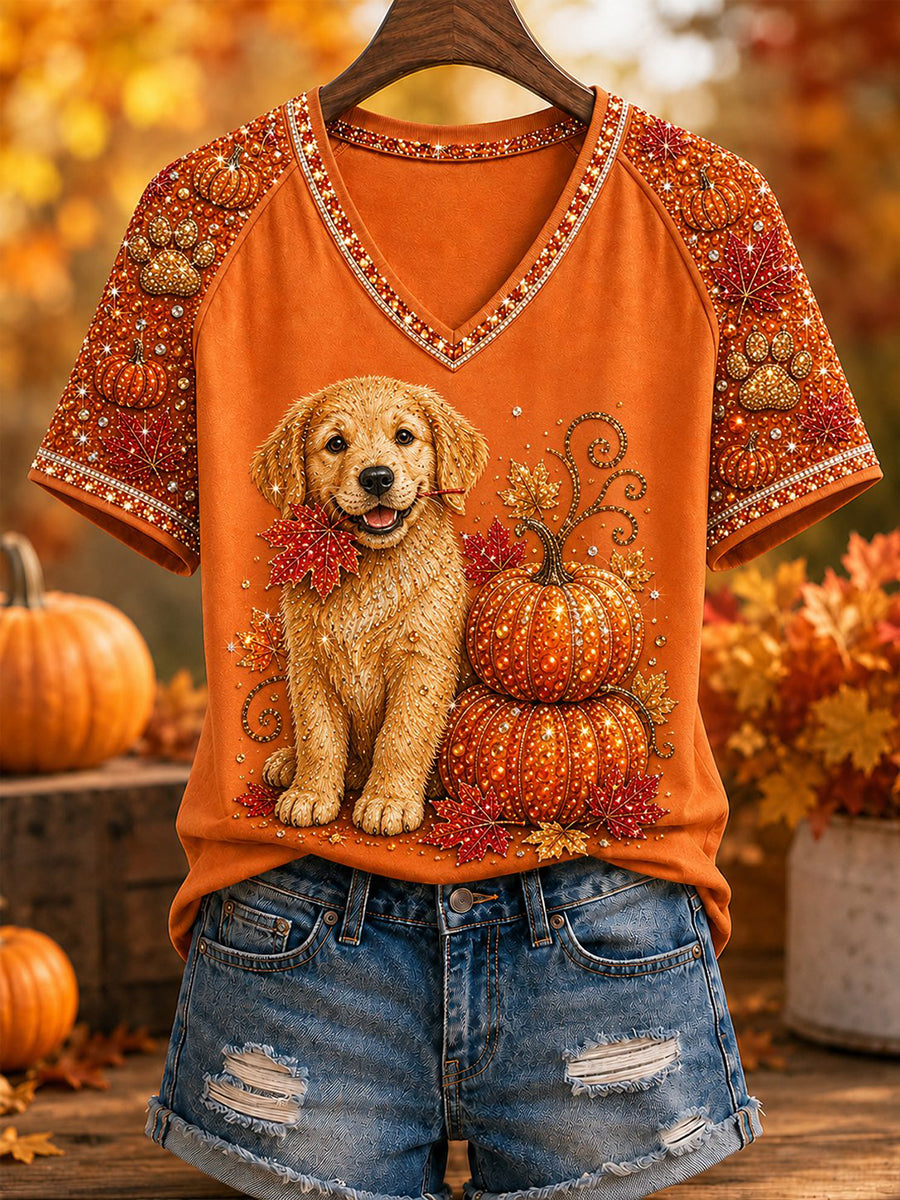 Women's Fall Animal Print T-Shirt gracestitchs
