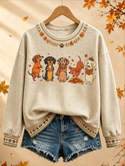Women's Autumn Dog Regular Sweatshirt gracestitchs
