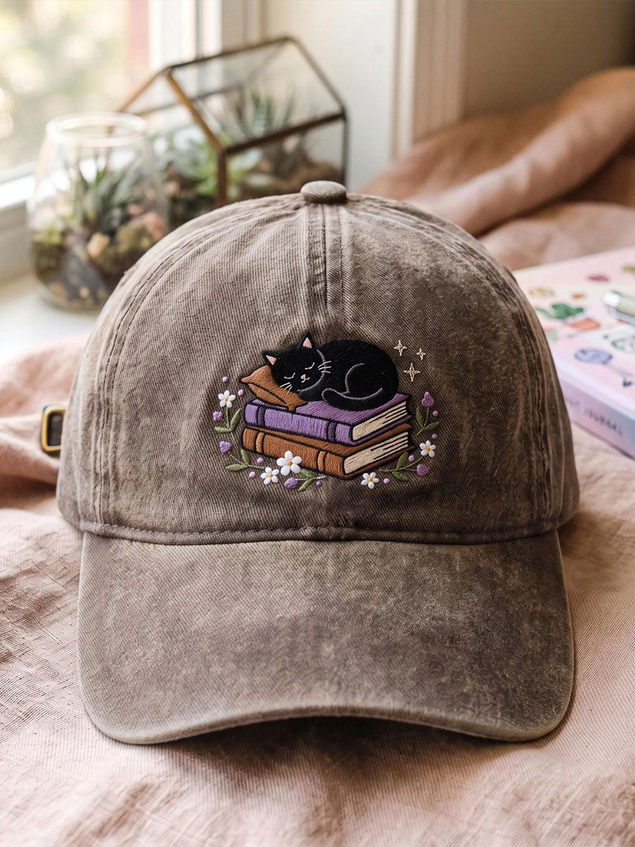 Unisex Floral & Cat Print Hats gracestitchs