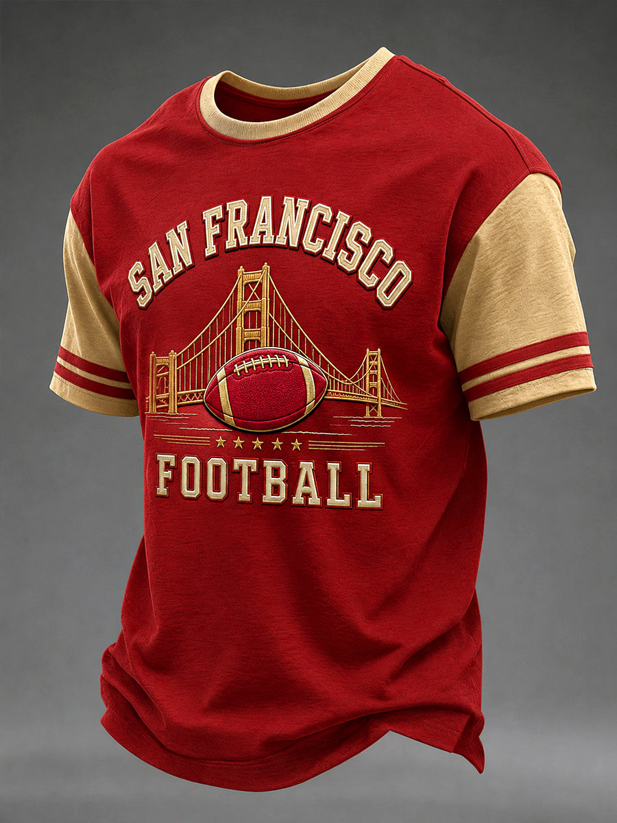 Men's Football Gameday Gift For Football Fans Casual Tee gracestitchs