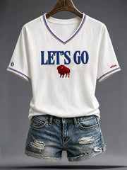 Women's Football Lover Bulls Buffalo Art Printed T-shirt gracestitchs