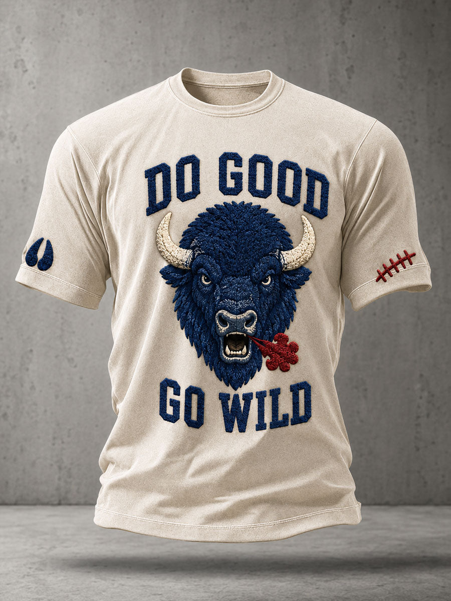 Men's Football Bulls Bills Lover Go Good Printed T-shirt gracestitchs