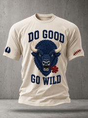Men's Football Bulls Bills Lover Go Good Printed T-shirt gracestitchs
