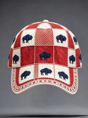 Unisex Football Lover Bulls Buffalo Art Printed Hat gracestitchs