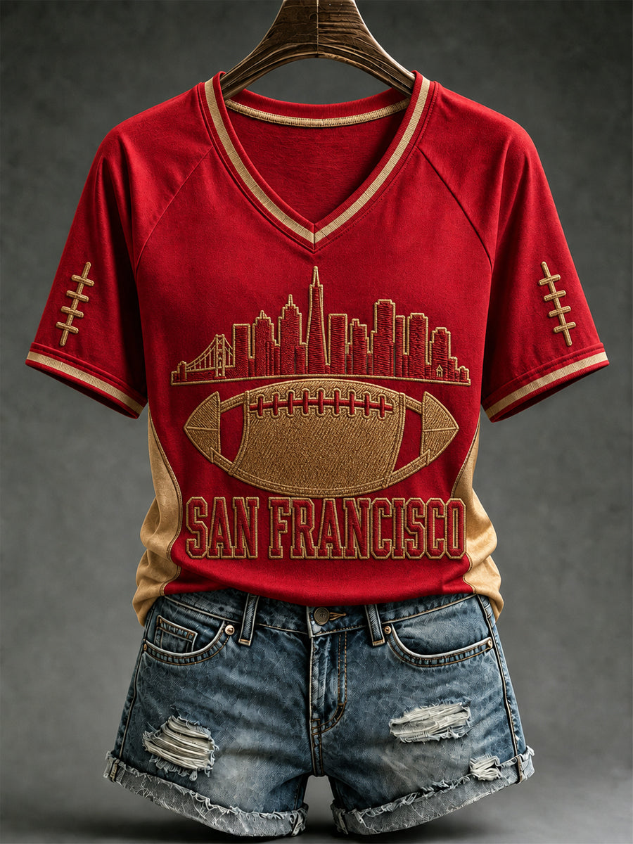 Women's Football Gameday Gift For Football Fans Short Sleeve T-shirt gracestitchs