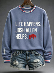 Women's Football Lover Bulls BUF Art Printed Sweatshirt gracestitchs