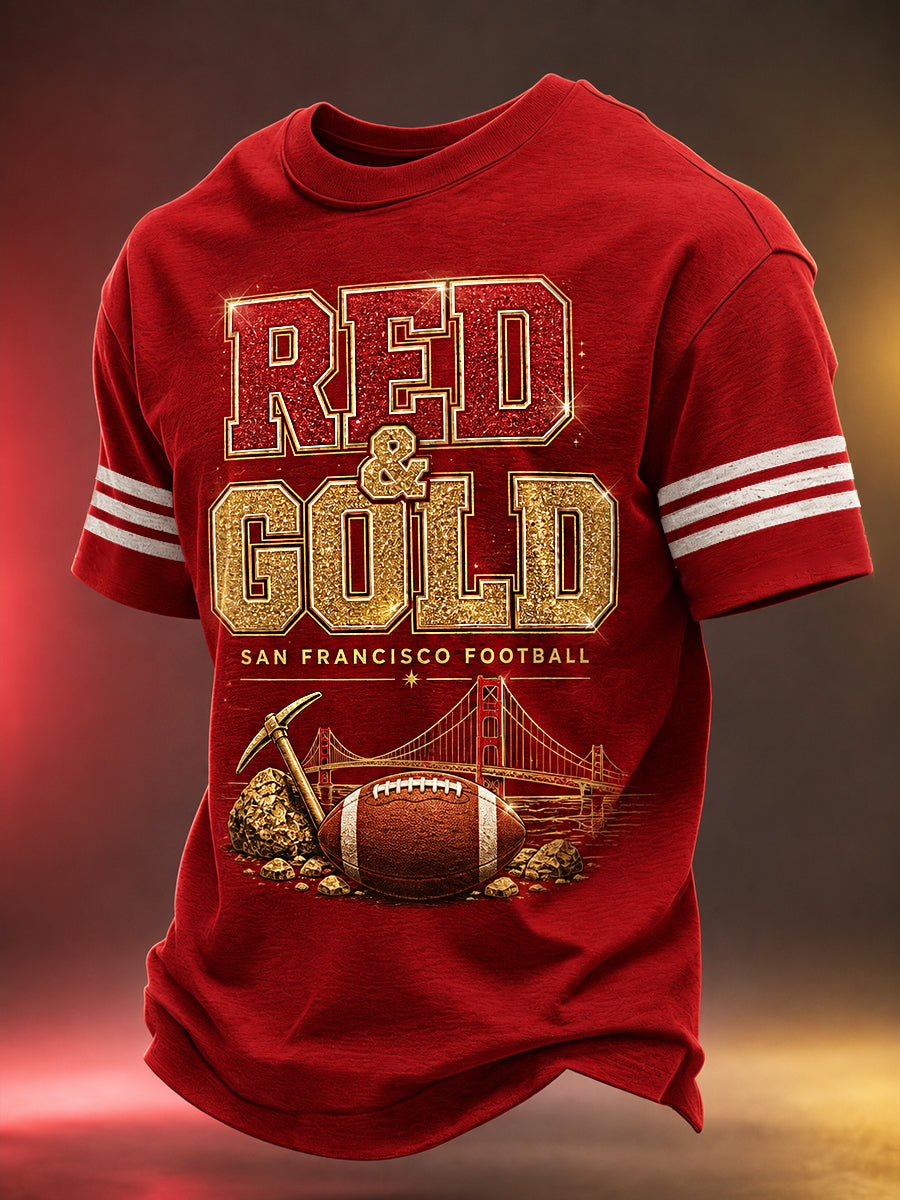 Men's Football Gameday Gift For Football Fans Casual Tee gracestitchs