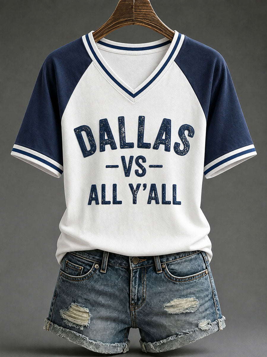 Women's Game Day Football Casual T-Shirt gracestitchs